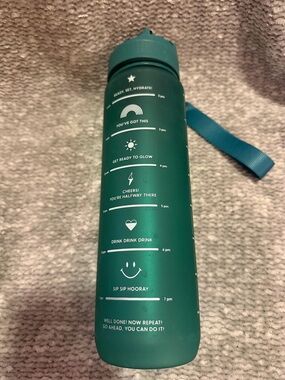 Pop sugar Motivational Time-Track Water Bottle - Teal